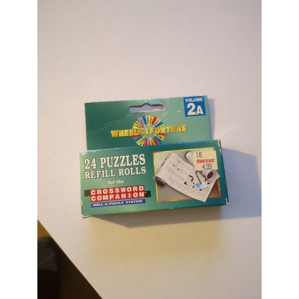 New Wheel Of FortunCrossword Companion Volume 2a, 24 Puzzles Refill Rolls Sealed